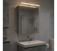 vidaXL Mobiletto per specchio da bagno Grigio cemento