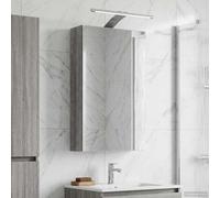 vidaXL Mobiletto per specchio da bagno Grigio Sonoma 30 x 10,5 x 50 cm