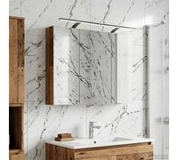 vidaXL Mobiletto per specchio da bagno Legno vecchio