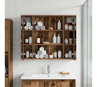 vidaXL Mobiletto per specchio da bagno Legno vecchio