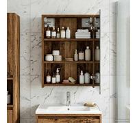 vidaXL Mobiletto per specchio da bagno Legno vecchio 43 x 16 x 62.5 cm
