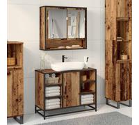 vidaXL Mobiletto per specchio da bagno Legno vecchio 65 x 20 x 60 cm