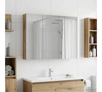 vidaXL Mobiletto per specchio da bagno Rovere Artigianale