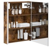 vidaXL Armadietto da bagno a specchio in rovere fumé, 43 x 11,5 x 60,5 cm, rettangolare, design moderno con soluzioni ottimizzate per piccoli spazi, organizzazione elegante e funzionale