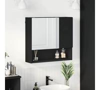 vidaXL Mobiletto per specchio Nero 59 x 17 x 55 cm Legno multistrato