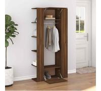 vidaXL Mobili da Corridoio 2 pz Rovere Marrone in Legno Multistrato