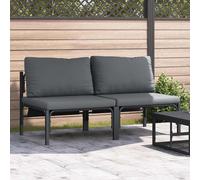 vidaXL Mobili da Esterno 2 Pezzo Antracite 80 x 80 x 71 cm Acciaio