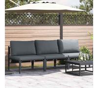 vidaXL Mobili da Esterno 3 Pezzo Antracite 80 x 80 x 71 cm Acciaio