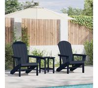 vidaXL Mobili da lounge da giardino 3 pcs Navy 38 x 38 x 46cm