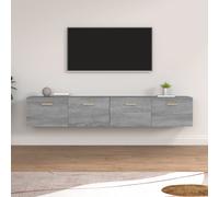 vidaXL Mobili Parete 2 pz Grigio Sonoma 100x36,5x35 cm in Multistrato