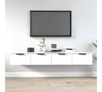 vidaXL Mobili Pensili 2 pz Bianchi 68x30x20 cm Legno Multistrato