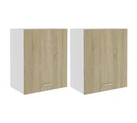 vidaXL Mobili Pensili 2 pz Rovere Sonoma 50x31x60 cm Legno Multistrato