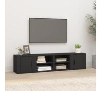 vidaXL Mobili Porta TV 2 pz Nero 80x31,5x36 cm in Legno Multistrato
