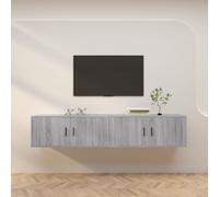 vidaXL Mobili Porta TV a Parete 2 pz Grigio Sonoma 100x34,5x40 cm