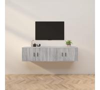 vidaXL Mobili Porta TV a Parete 2 pz Grigio Sonoma 80x34,5x40 cm