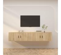 vidaXL Mobili Porta TV a Parete 2 pz Rovere Sonoma 100x34,5x40 cm