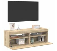 vidaXL Mobili Porta TV con LED 2 pz Rovere Sonoma 60x35x40 cm