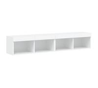 vidaXL Mobili Porta TV con Luci LED 2 pz Bianchi 80x30x30 cm