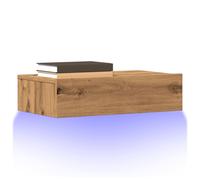 vidaXL Mobili Porta TV Luci LED 2 pz Rovere Artigianale 60x35x15,5 cm