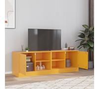vidaXL Mobili TV 2 pz Giallo Senape 67x39x44 cm in Acciaio