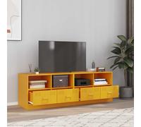 vidaXL Mobili TV 2 pz Giallo Senape 67x39x44 cm in Acciaio