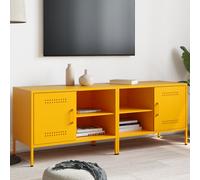vidaXL Mobile TV 2 pz Credenza TV Giallo Senape Acciaio 68x39x50,5 cm