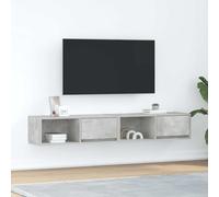 vidaXL Mobili TV 2 pz Grigio Cemento 80x31x25,5cm in Legno Multistrato, Panca TV, Armadio Hi-Fi, Centro di intrattenimento, credenza TV