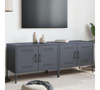 vidaXL Mobili TV 2pz Antracite 68x39x50,5 cm in Acciaio, supporto TV, credenza TV, mobile HiFi, mobile porta TV, porta TV, mobile multimediale