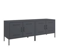 vidaXL Mobili TV 2pz Antracite 68x39x50,5 cm in Acciaio, supporto TV, credenza TV, mobile HiFi, mobile porta TV, porta TV, mobile multimediale