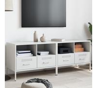 vidaXL Mobili TV 2pz Bianchi 68x39x50,5 cm in Acciaio