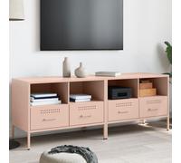 vidaXL Mobili TV 2pz Rosa 68x39x50,5 cm in Acciaio