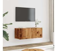 vidaXL Mobili TV a Parete 2pz Legno Antico 80x30x30 cm