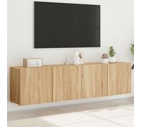 vidaXL Mobili TV a Parete 2pz Rovere Sonoma 80x30x41 cm