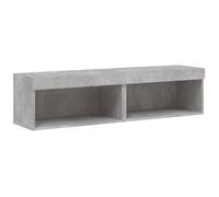 vidaXL Mobili TV con Luci LED 2pz Grigio Cemento 60x30x30 cm