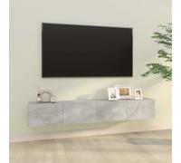 vidaXL Mobili TV da Parete 2 pz Grigio Cemento 100x30x30 cm in Legno