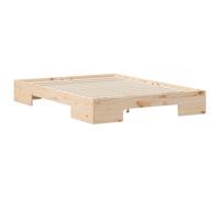 vidaXL Moderna struttura letto in legno di pino massiccio 140 x 190 cm, dipinta morbida al tatto, per la tua camera da letto. Non è necessario montarlo e ha spazio di archiviazione accanto ad esso. Il