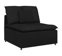 vidaXL Modulo Centrale Divano Modulare con Cuscini Nero 100 cm, Divano componibile, Divano Centrale, Divano componibile Moderno, Divano Centrale