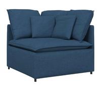 vidaXL Modulo Angolare Divano Modulare con Cuscini Blu 100 cm, divano modulare, divano angolare, componibile moderno, divano componibile