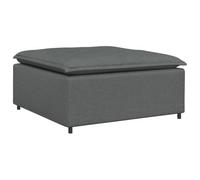 vidaXL Divano Modulare Poggiapiedi Modulo Grigio Scuro 100x100x48 cm