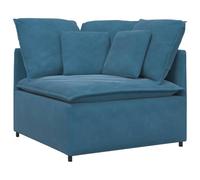 vidaXL Modulo Angolare Divano Modulare con Cuscini Blu 100 cm