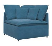 vidaXL Modulo Angolare Divano Modulare con Cuscini Blu 100 cm, Divano modulare, Divano angolare, componibile Moderno, Divano componibile