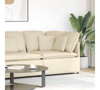 vidaXL Modulo Angolare Divano Modulare con Cuscini Crema 100 cm