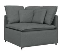 vidaXL Modulo Angolare Divano Modulare con Cuscini Grigio Scuro 100 cm, Divano modulare, Divano angolare, componibile Moderno, Divano componibile