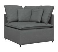 vidaXL Modulo Angolare Divano Modulare con Cuscini Grigio Scuro 100 cm, Divano modulare, Divano angolare, componibile Moderno, Divano componibile