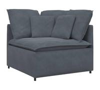 vidaXL Modulo Angolare Divano Modulare con Cuscini Grigio Scuro 100 cm, Divano modulare, Divano angolare, componibile Moderno, Divano componibile