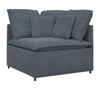 vidaXL Modulo Angolare Divano Modulare con Cuscini Grigio Scuro 100 cm, Divano modulare, Divano angolare, componibile Moderno, Divano componibile