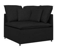 vidaXL Modulo angolare modulare con cuscino nero 100 cm, divano modulare, divano ad angolo, tessuto, moderno, divano ad angolo, chic