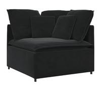 vidaXL Modulo Angolare Divano Modulare con Cuscini Nero 100 cm, Divano modulare, Divano angolare, componibile Moderno, Divano componibile