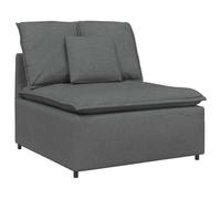 vidaXL Modulo Centrale Divano Modulare con Cuscini Grigio Scuro 100 cm, Divano componibile, Divano Centrale, Divano componibile Moderno