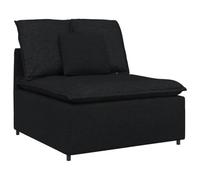 vidaXL Modulo Centrale Divano Modulare con Cuscini Nero 100 cm, Divano componibile, Divano Centrale, Divano componibile Moderno, Divano Centrale